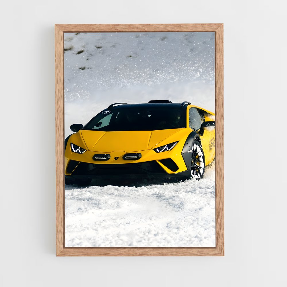 Poster Tempête Jaune – affiche Lamborghini (vue 4)